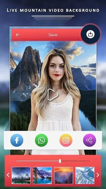 Live Mountain Video Photo Background Editor screenshot 1