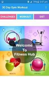 30 Day Gym Workout - Exercise at Home स्क्रीनशॉट 12