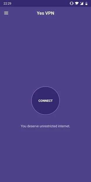 Yes VPN स्क्रीनशॉट 1