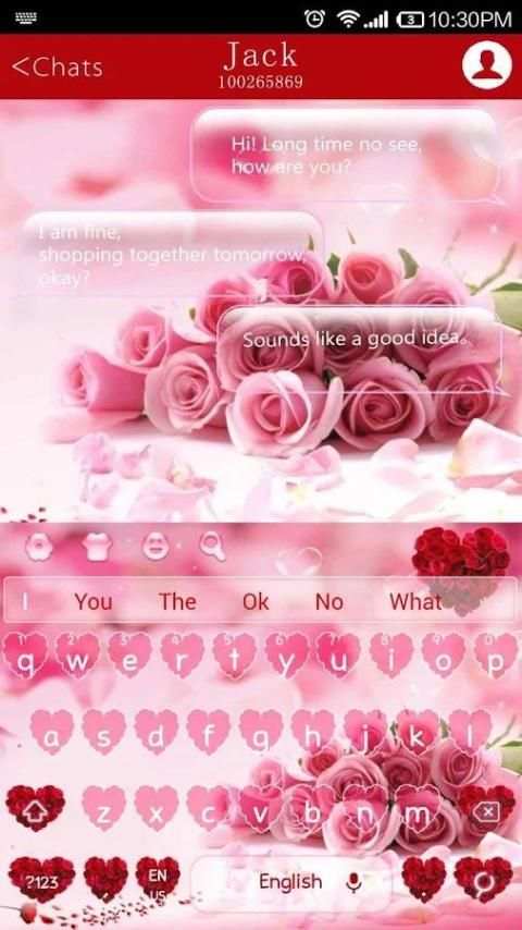 Love Roses Keyboard Theme screenshot 3