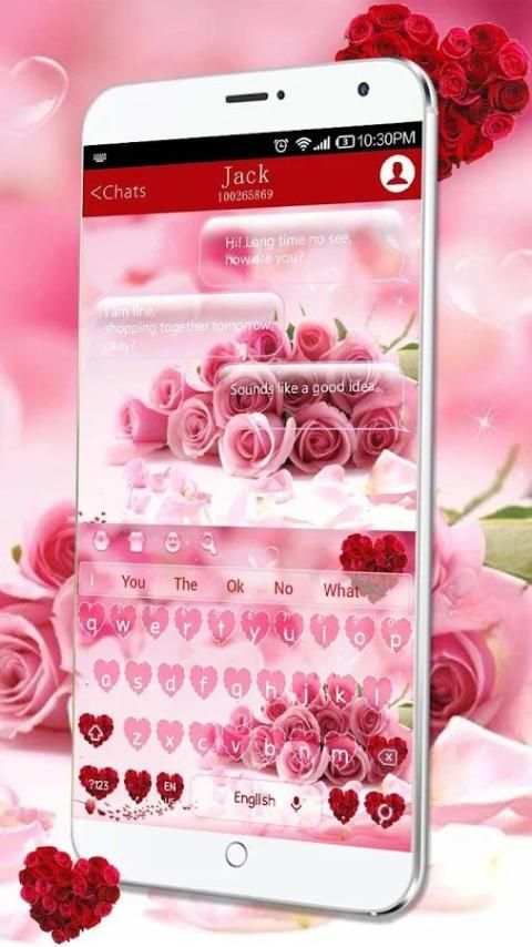 Love Roses Keyboard Theme screenshot 2