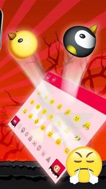 Red Fighting Bird Keyboard Theme screenshot 1