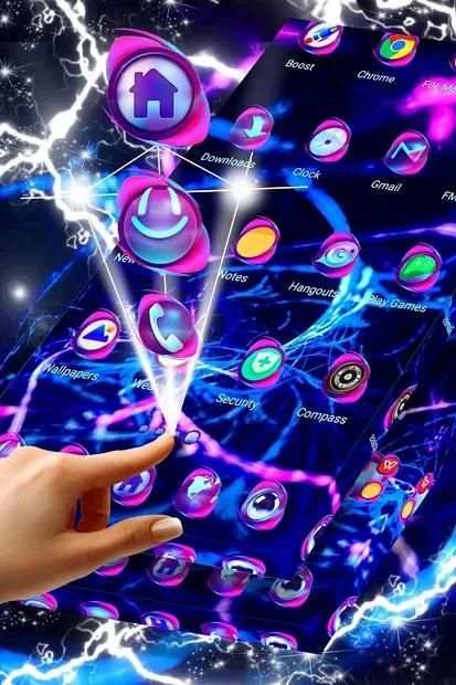Neon Lights Launcher Theme screenshot 2