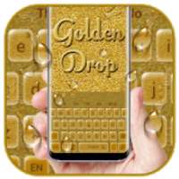 Beautiful Golden Drop Keyboard Theme