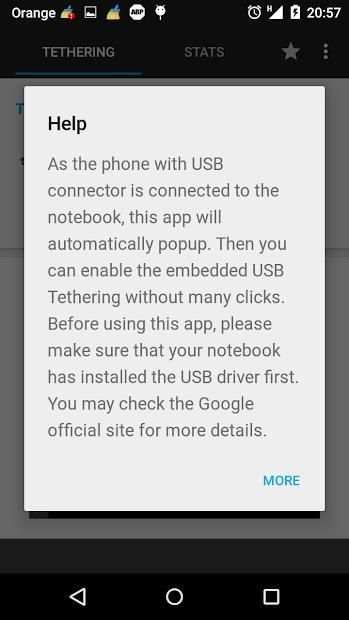USB Tethering screenshot 1