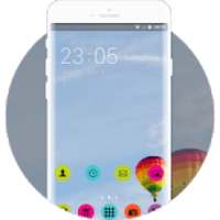 colorful hot air balloon basket emotion theme