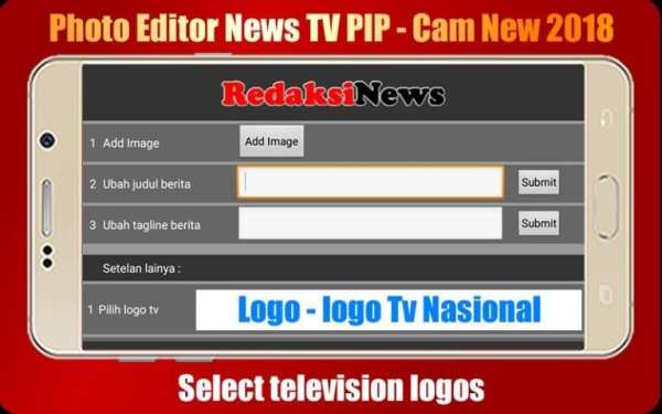 Photo Editor News TV PIP - Cam New 2018 screenshot 1