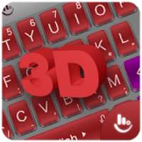 3D Neon Red Tech Keyboard Theme on 9Apps