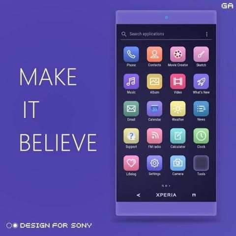 GA™ Theme | PURPLE - *Tema SONY Xperia screenshot 4