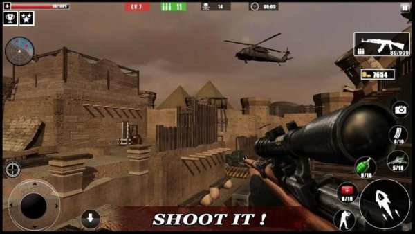 tentara sniper 3d gurun shot screenshot 1