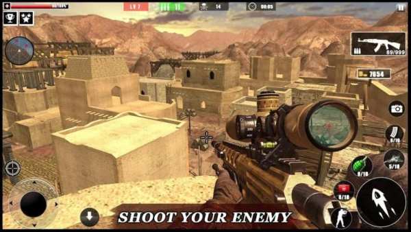 tentara sniper 3d gurun shot screenshot 3