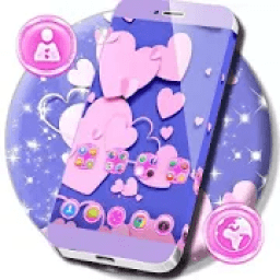 ikon Cute Blue Pink Launcher Theme