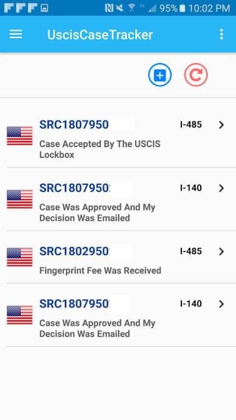 USCIS case tracker screenshot 2