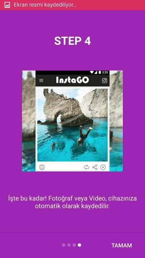InstaGO : Instagram için Resmi & Video İndirme screenshot 1
