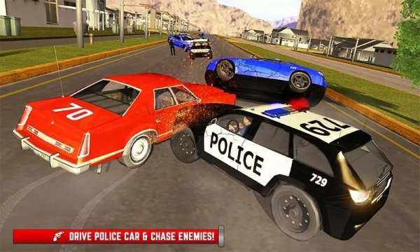 Police Car Chase Simulator: Real Gangster Chase स्क्रीनशॉट 13