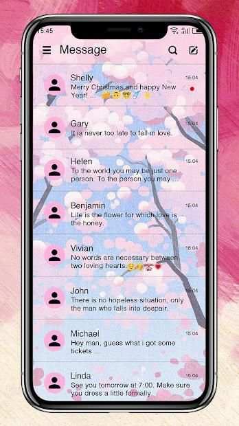 Pink Dream - Free, customize Messenger & SMS theme screenshot 6