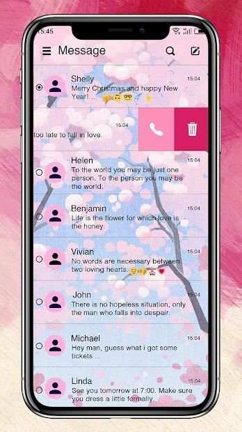 Pink Dream - Free, customize Messenger & SMS theme screenshot 5