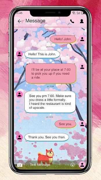 Pink Dream - Free, customize Messenger & SMS theme screenshot 4