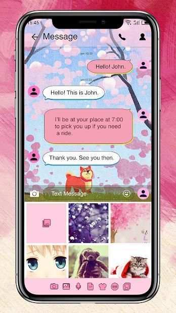 Pink Dream - Free, customize Messenger & SMS theme screenshot 3