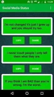 SOCIAL MEDIA STATUS screenshot 1