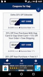 Code for free shipping 2024 gap silver card