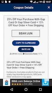 Gap silver card on sale free shipping code