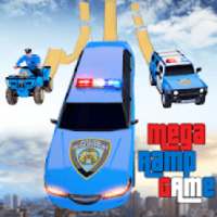 US Police Quad Bike: Mega Ramp Car Stunts Racing