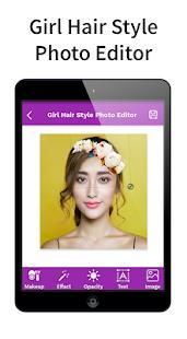 Girl Hair Style Photo Editor स्क्रीनशॉट 1