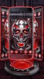 Neon 3D tech blood skull theme screenshot 3