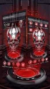 Neon 3D tech blood skull theme screenshot 1