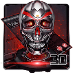 ikon Neon 3D tech blood skull theme