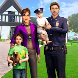 My Family American Super Dad: Police Family Games icon