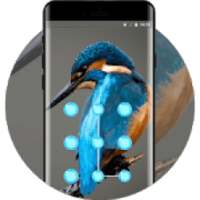 Blue feather beautiful bird theme logo