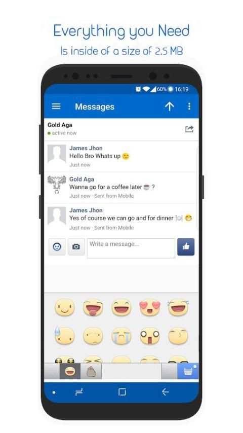 Mini Messenger For Facebook Lite screenshot 2
