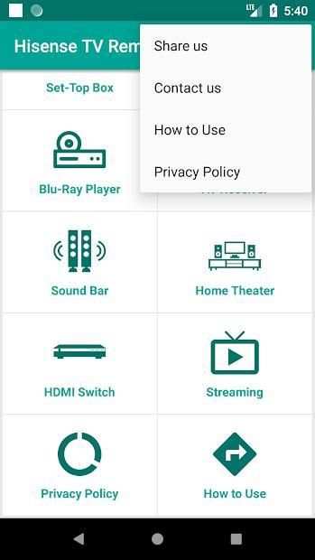 Hisense TV Remote Control App screenshot 1