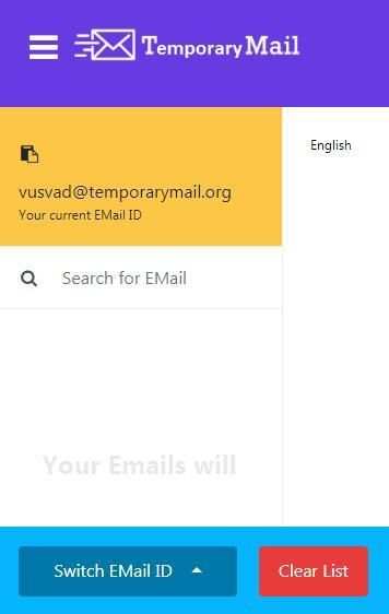 Temporary Mail - Temporary Email स्क्रीनशॉट 2
