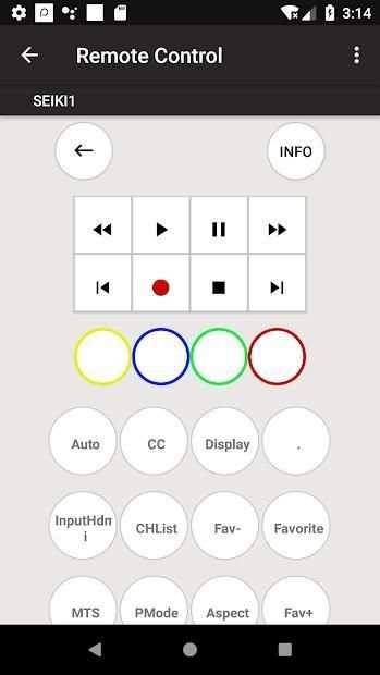 Seiki Remote Control screenshot 2