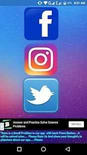 Instagram Twitter Facebook - 3 in One App Lite screenshot 1