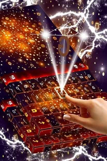 Keyboard Themes Gold Glitter screenshot 3