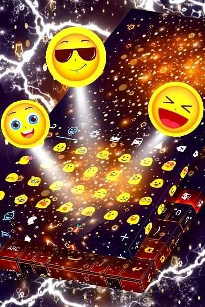 Keyboard Themes Gold Glitter screenshot 2