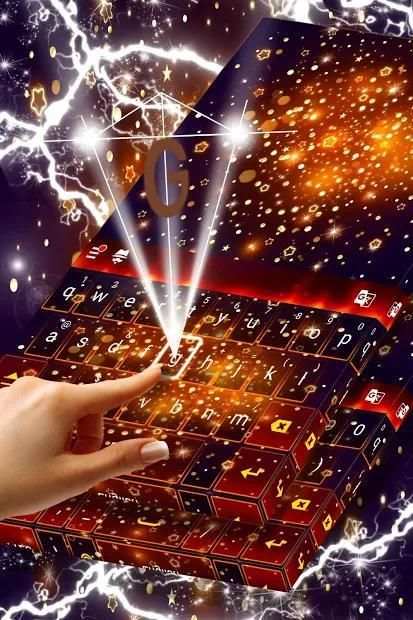 Keyboard Themes Gold Glitter screenshot 4