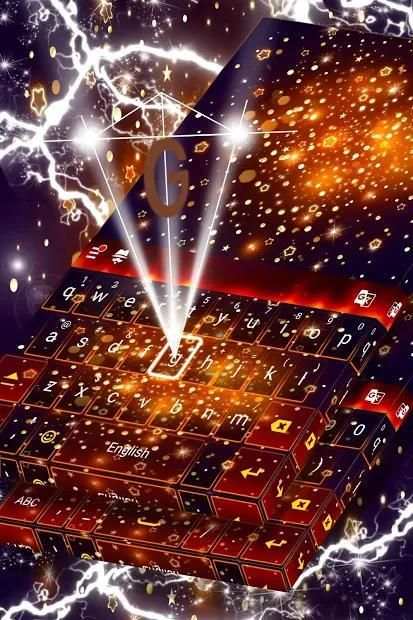 Keyboard Themes Gold Glitter screenshot 5