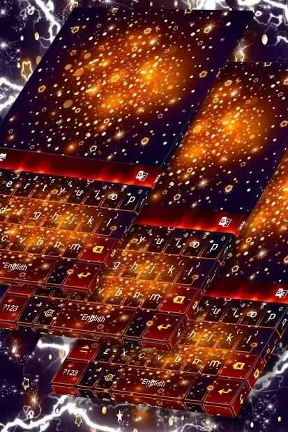 Keyboard Themes Gold Glitter screenshot 1