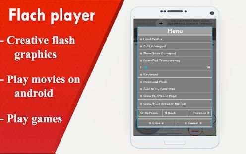 Flash Player for Android - FLV and SWF screenshot 1
