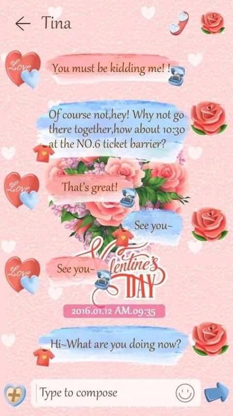 GO SMS TURE LOVE THEME screenshot 3