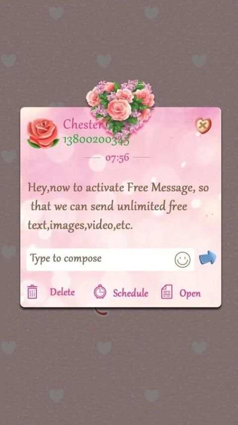 GO SMS TURE LOVE THEME screenshot 2