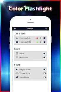 Color Flashlight on Call & SMS : Torch LED Flash screenshot 2