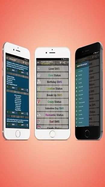 English SMS and Status screenshot 8