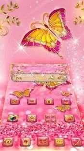 Tema Pink Glitter Butterfly screenshot 3