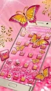 Tema Pink Glitter Butterfly screenshot 2